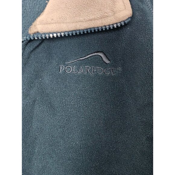 Polar Edge Men's Large Quarter-Zip Fleece Pullover Blue & Gray - Picture 3 of 7